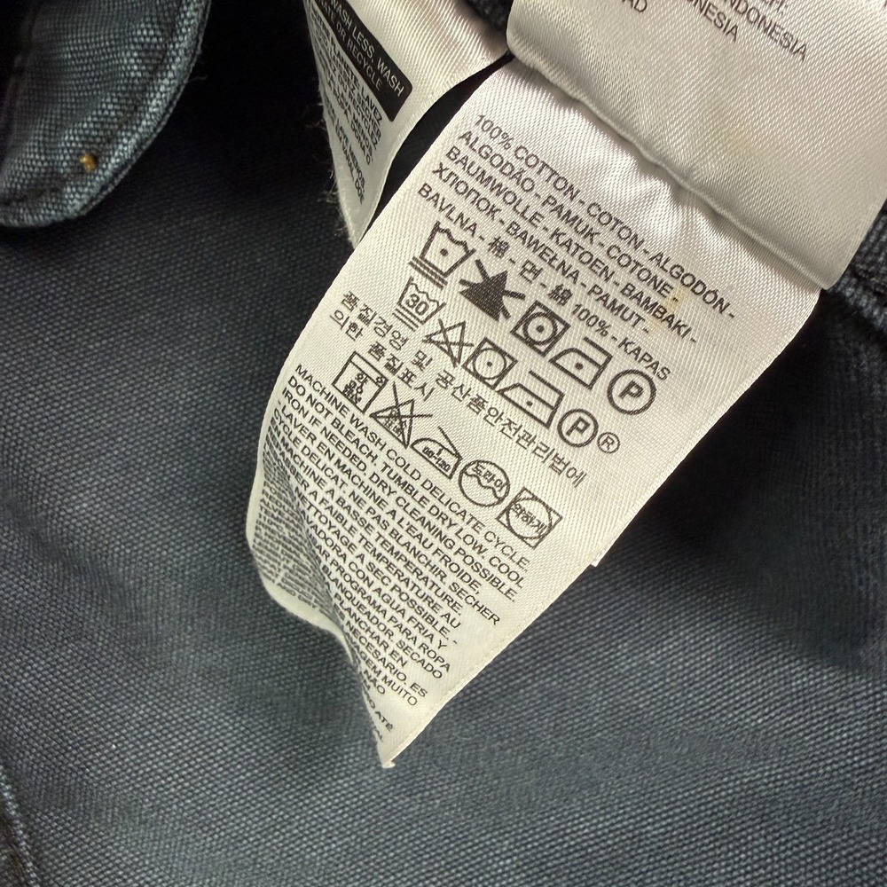 Levi's Engineer's Chore Coat Work Jacket Shacket Mens M Caviar Grey Pockets - Picture 7 of 12